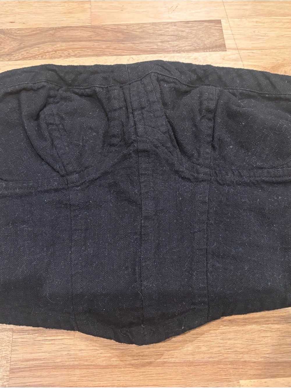 Free People Black Strapless Smocked Bustier SZ XS— Good Condition.